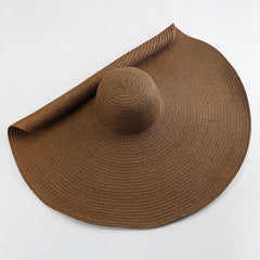 70cm Oversized  Wide Brim Sun Hat Travel  Large UV Protection Beach Straw Hats Women&#39;s Summer Floppy Foldable Chapeaux Wholesale