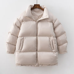 New design Women 2022 Winter Parka Stylish down Jacket Coat Green Grey White Outerwear