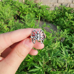 Gothic Geometric Mushroom Ring