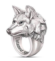 GDMN Fashion New Personality Wolf Shape Men&#39;s Punk Ring Jewelry Banquet Gift