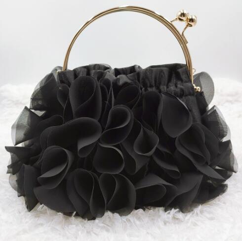 Graceful Lily Floral Rhinestone Evening Clutch