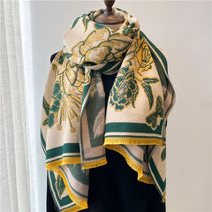 Thick Cashmere Scarf for Women Print Pashmina Shawl and Wrap