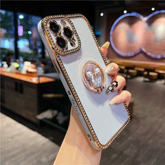 Bling 3D Crystal Holder stander Phone Case For iphone