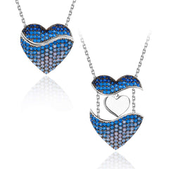 Luxury Custom Family Name Necklaces Personalised Crystal Heart Necklace Mother Day Gift Jewelry for Women