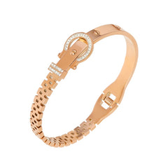 Elegant Stainless Steel Crystal Bracelet for Women