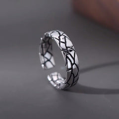 Silver Color Minimalist Irregular Twined Finger Rings