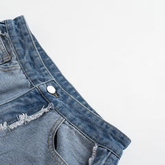 Taruxy Jeans Women Blue Patchwork High Waisted Ripped Jeans Autumn High Street Straight Long Pants Y2K Denim Pants Trousers