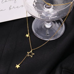Exquisite Stars Tassel Pendants Necklace