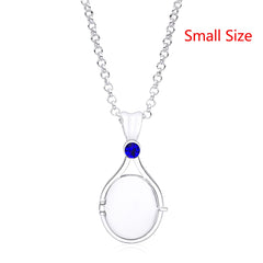 H2o Openable Metal Shell Pendant Necklace Silver Color with Crystal Mermaid Tv Movies Jewelry  for Women Girls Cute Necklaces