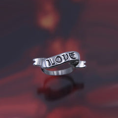 Gothic Geometric Mushroom Ring