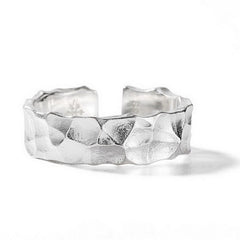 Silver Color Minimalist Irregular Twined Finger Rings