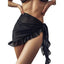 Women Chiffon Short Sarongs Ruffle Hem Bikini Cover Ups Beach Swimsuit Bathing Suit Wrap Skirt for Swimwear