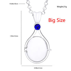 H2o Openable Metal Shell Pendant Necklace Silver Color with Crystal Mermaid Tv Movies Jewelry  for Women Girls Cute Necklaces