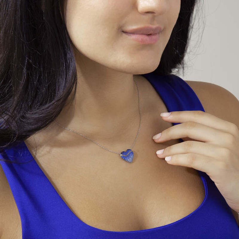 Luxury Custom Family Name Necklaces Personalised Crystal Heart Necklace Mother Day Gift Jewelry for Women