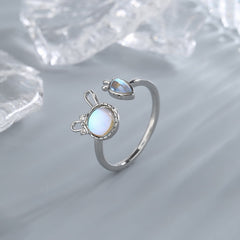 Cute Fortune Cat Animal Rings Couple Jewelry Adjustable Finger Rings For Men Lover Women Lady Girl Boy Male Valentine&#39;s Day Gift