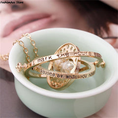 Hot Selling Time Turner Necklace Hourglass Pendant Long Chain Jewelry Fashion Alloy Toy Trinket Party Cosplay Accessory