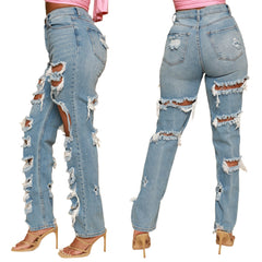 Olivia's Distressed Denim: Baggy and Beautiful