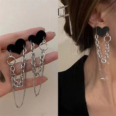 Fashion Butterfly Tassel Drop Earrings For Women Trendy Shiny Moon Star Pearls Dangle Earrings Korean Jewelry Girls Party Gifts