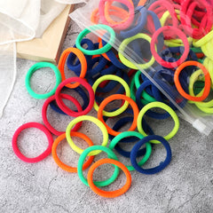 50PCS/Set Basic Hair Bands Simple Solid Colors Elastic Headband Hair Ties
