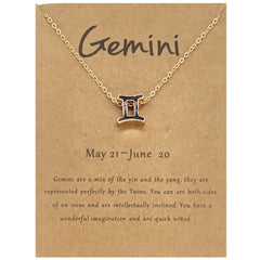 Cardboard Zodiac Sign Pendant Necklace
