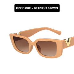 Retro Rectangle Sunglasses for Women