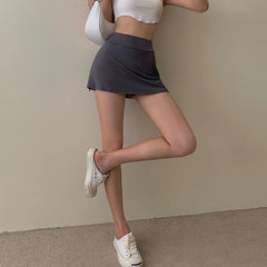 Tennis Skirt High Waist Girl Tight Bag Hip Short Skirt split Mini skirt