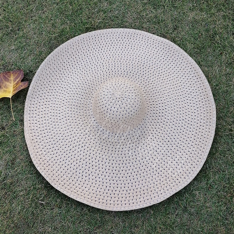 Solene Oversized Wide-Brim Straw Sun Hat