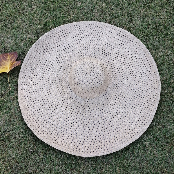 Solene Oversized Wide-Brim Straw Sun Hat