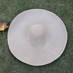 70cm Oversized  Wide Brim Sun Hat Travel  Large UV Protection Beach Straw Hats Women&#39;s Summer Floppy Foldable Chapeaux Wholesale