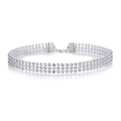 Shiny Rhinestone Bundle Neck Collar Necklace