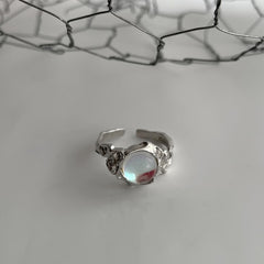 Silver Color Minimalist Irregular Twined Finger Rings