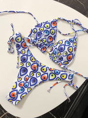 2022 Women Swimwear Female Swimsuit Sexy Bikini Swimwear Print Flower Bikinis Set Biquini Brazilian Beach Wear Bandage Bikinis