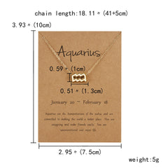 Cardboard Zodiac Sign Pendant Necklace