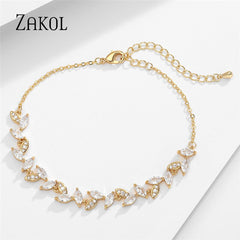 White Shiny Leaf Bracelets Bangles