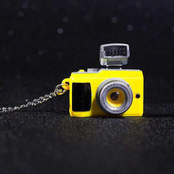 Vintage Camera Pendant Necklace For Men Women Punk Luminous Small Camera Long Chain Necklaces Couple Jewelry Friendship Gifts