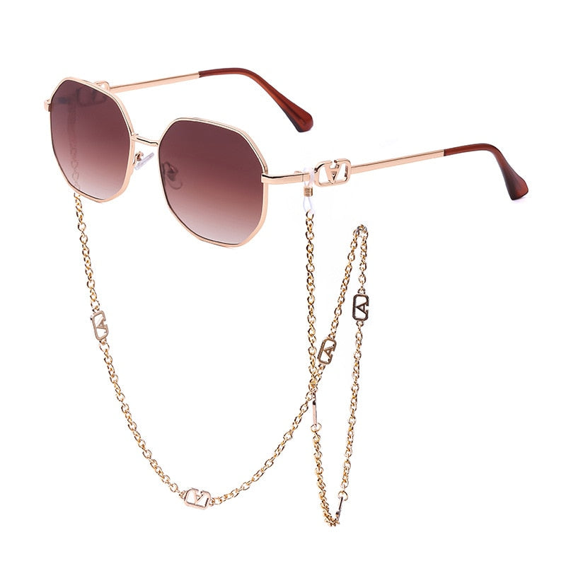 Zora Polygon Chain Sunglasses