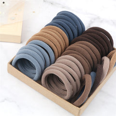 50PCS/Set Basic Hair Bands Simple Solid Colors Elastic Headband Hair Ties