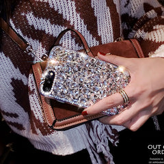 Bling Jewelled Diamond Pendant Phone Case For iPhone