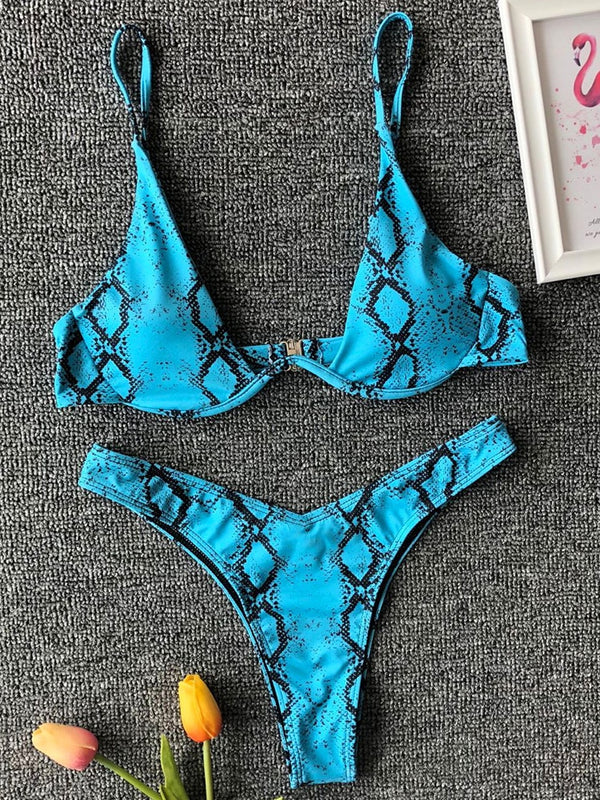 Solara V-Bar Underwire Ribbed Bikini Two-piece