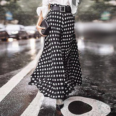 Yeezzi Summer Autumn Female Trousers Fashion Holiday Fitness Urban Polka Dot Casual Office Wide Leg Pants for Women 2022 New