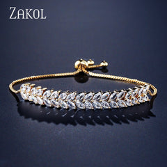 White Shiny Leaf Bracelets Bangles