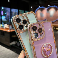 Bling 3D Crystal Holder stander Phone Case For iphone
