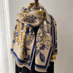 Thick Cashmere Scarf for Women Print Pashmina Shawl and Wrap