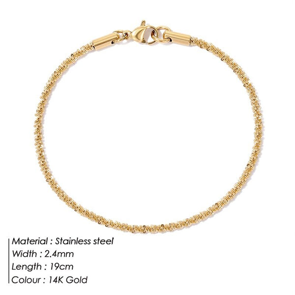 Aurelia Minimalist Polished Charm Bracelet