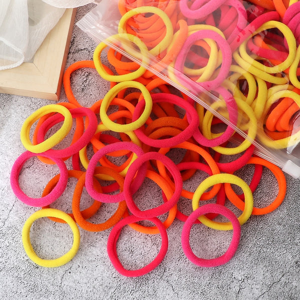 50PCS/Set Basic Hair Bands Simple Solid Colors Elastic Headband Hair Ties
