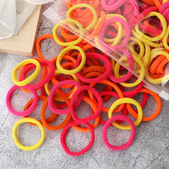 50PCS/Set Basic Hair Bands Simple Solid Colors Elastic Headband Hair Ties
