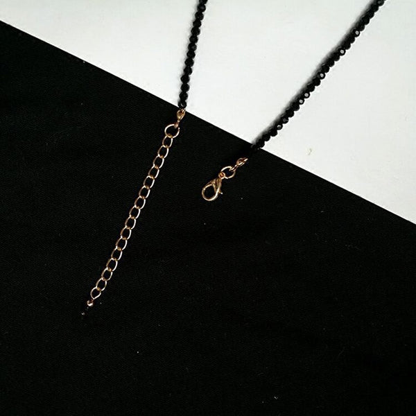 Simple Black Beads Short Necklace