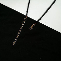 Simple Black Beads Short Necklace