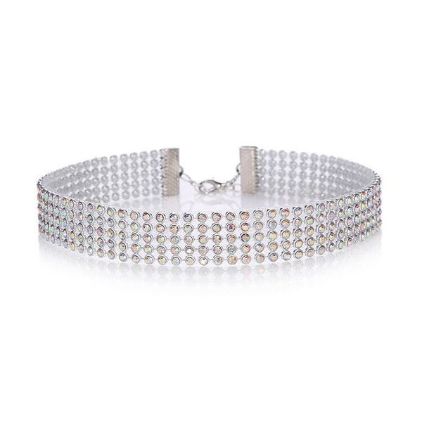 Bianca Rhinestone Collar Choker Necklace