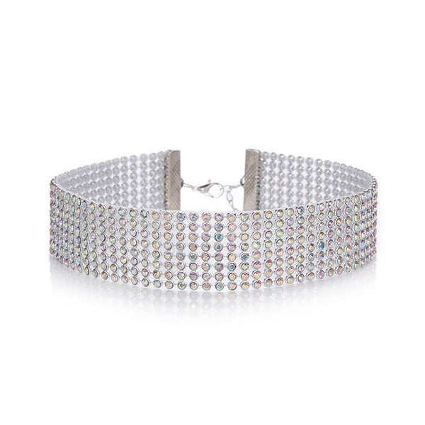 Bianca Rhinestone Collar Choker Necklace